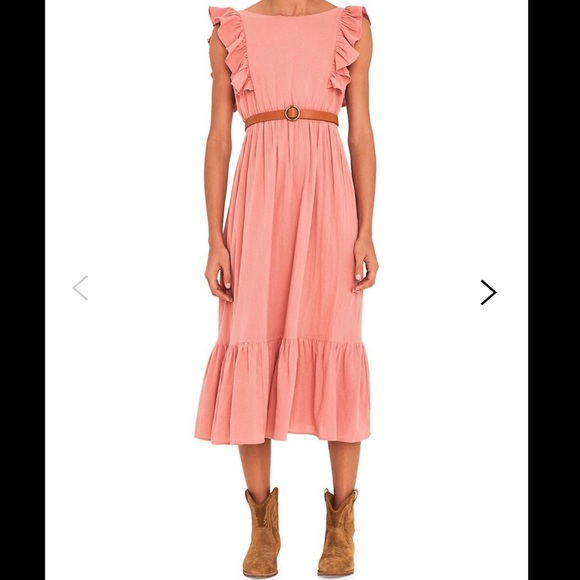 ❌SOLD❌Ba&sh Joyce dress in pink. T0. 100% cotton. Wear both sides. Gently worn. - Picture 1 of 4